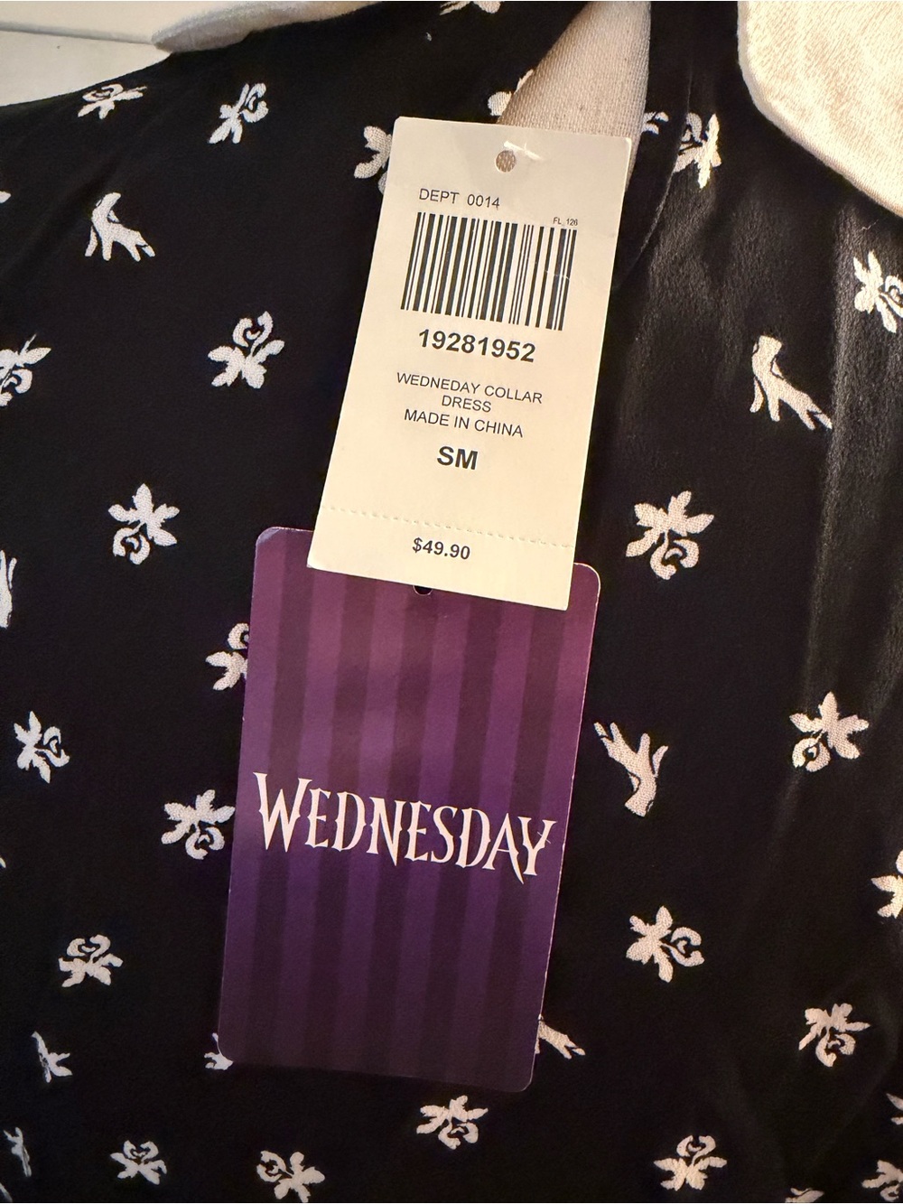 NWT Halloween Costume - Wednesday Addams adult small dress - Picture 4 of 5